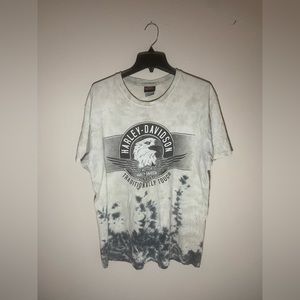 Harley Davidson Tee Shirt Mens Large White Faded Timeless Legend Eagle